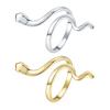 Women Men Snake Ring Adjustable Design Allergy Free Easy Fit Open Ring