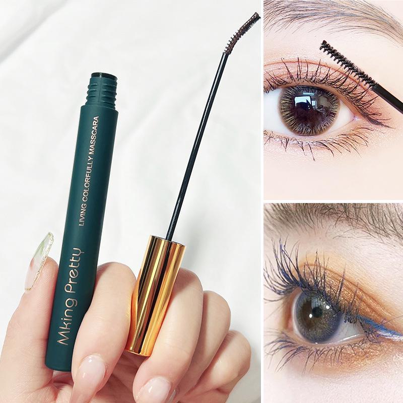 MKING PRETTY Waterproof Colored Mascara - Long-lasting Curl, Thin Brush, No Smudge