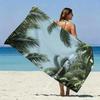 Tropical Palm Leaf Beach Towel Patterned Sunscreen And Windproof Suitable For Swimming Pool Camping Travel Blanket