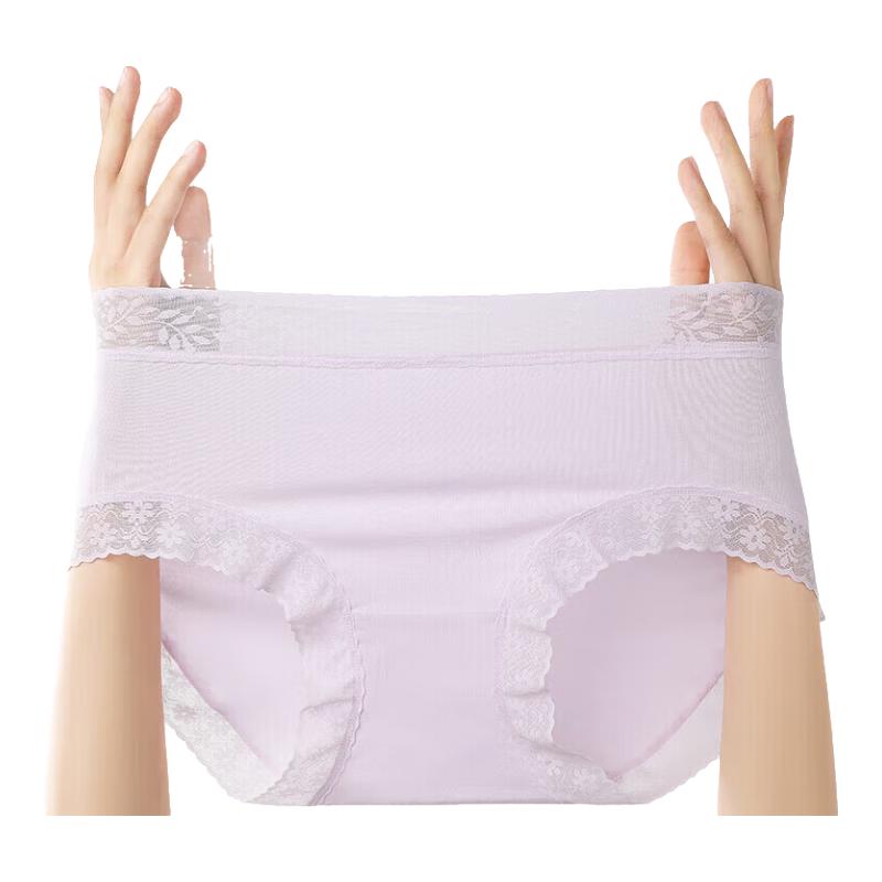 

Oudifen Women s Seamless Mid-Waist Lace Briefs (Multi-Pack) M