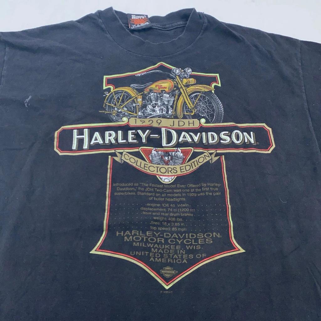 T-shirt vintage anni '90 HARLEY DAVIDSON MOTORCYCLE OCEANSIDE CALIFORNIA L/XL biker