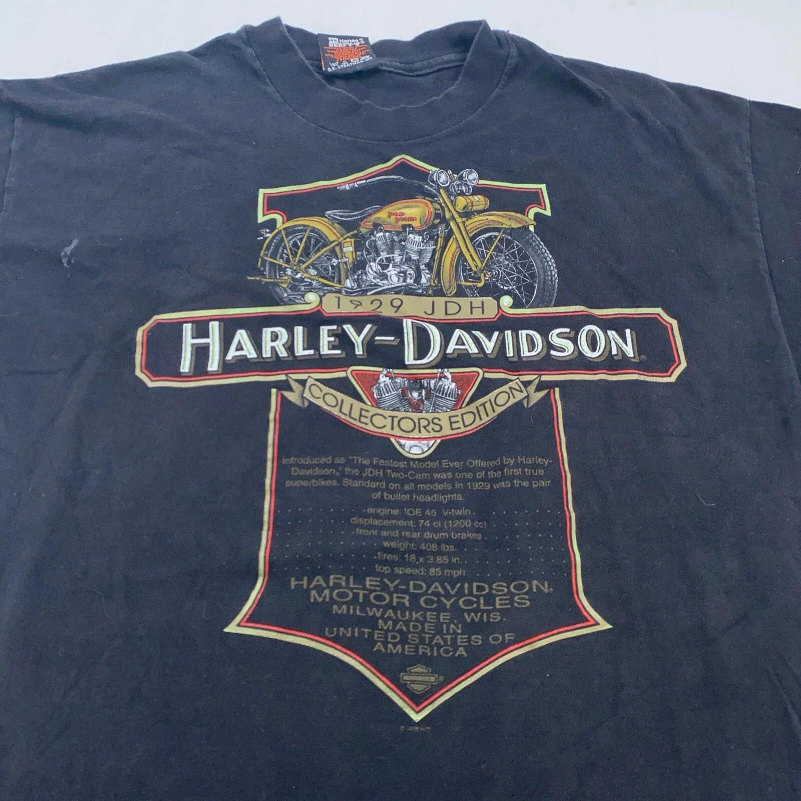 

vintage 90s HARLEY DAVIDSON MOTORCYCLE OCEANSIDE CALIFORNIA T-Shirt L/XL biker S