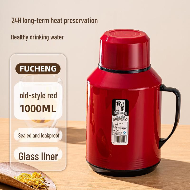 

Large Capacity Portable Insulated Glass Thermos Flask for Home, Office, Dorm - Hot and Boiling Water Bottle