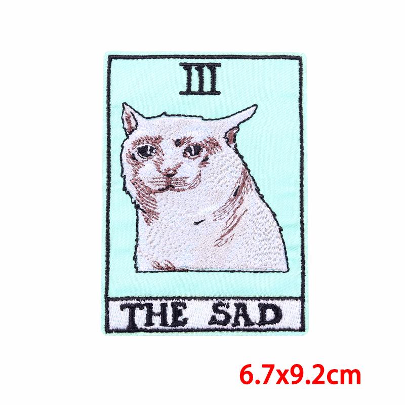 Punk Tarotkarte Stickaufnäher - DIY Jeansjacke Totenkopf Design