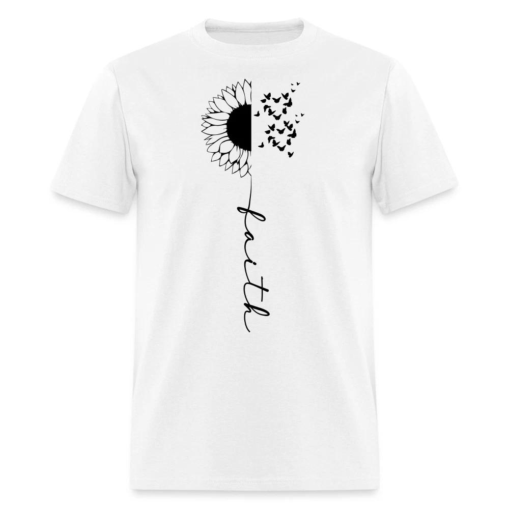 Faith flower and butterflies shirt Catholic Religious T-Shirt size S-6XL XXXXL