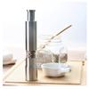 Stainless Steel Manual Spice Grinder With Press Action For Cooking And Kitchen Use