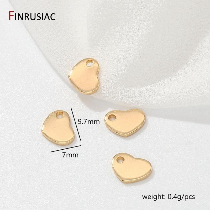 

14K Gold Plated Small Mini Heart Charm Pendants For DIY Earrings Necklaces Jewellery Making Accessories 10 pieces