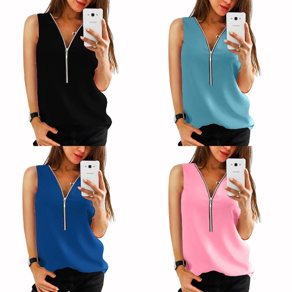 Fashion Women Summer Vest Top Featuring Stylish Sleeveless Design And Comfortable Chiffon Fabric