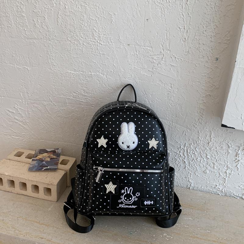 Schoolbag Cute Polka Dot Miffy Rabbit Backpack 1011 New High Value Fashion Versatile Casual Class Commuter Backpack