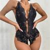 Sexy Lingerie Women Sleepwear Open Croth Bodysuit EroticTransparent Lace Lingerie Deep V Open Bra Lenceria Sex Underwear Set
