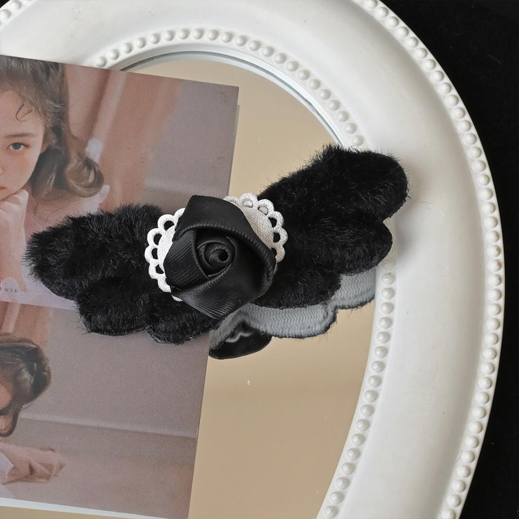 Plush Heart Angel Wings Hair Clip Festival Hair Accessory Romantic Rose Hairpin Hair Decoration for Fashionable Women