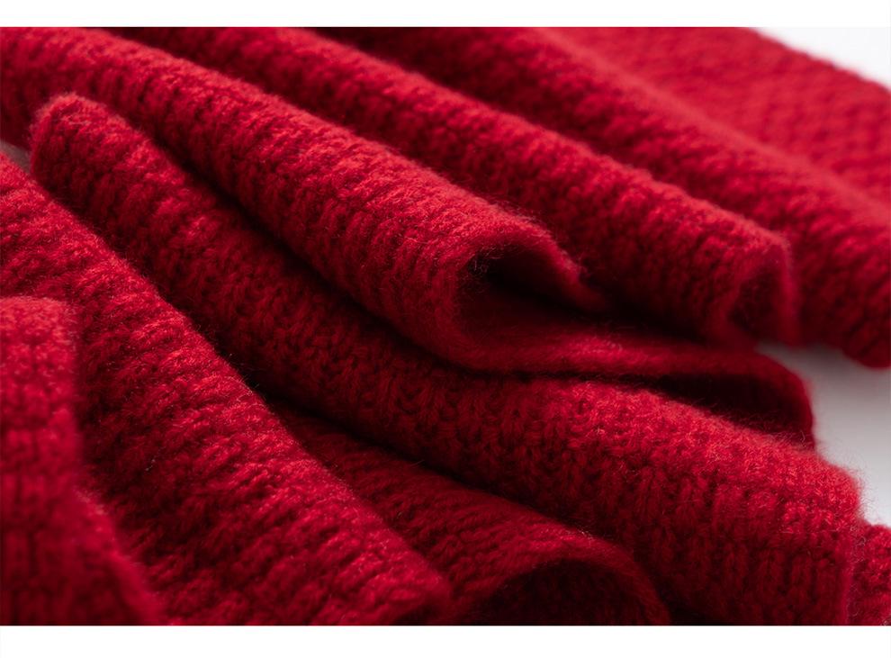 Korean Style 100% Pure Cashmere Scarf - Unisex, Warm & Versatile for Autumn/Winter