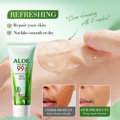 Hypoallergenic Aloe Vera Gel Facial Cream Moisturizing Hydrating Deep Skincare for Men Women All Skin Types