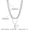 Trendy Hip-Hop Letter Tag Double-Layer Choker Necklace for Men & Women