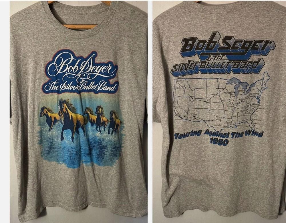 2 Sides Touring Against The Wind Bob Seger Shirt Sport Gray Unisex