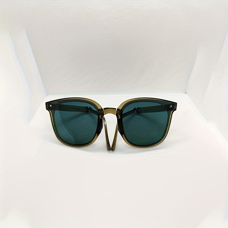 Women Square Sunglasses New Men Folding Glasses Net Red Outdoor Wild Shade Eyewear and Bag