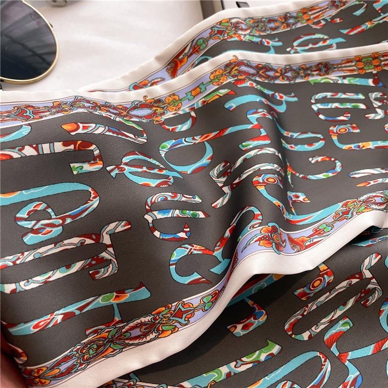 Korean Thin Narrow Ribbon Angled Scarf With Temperament Fashionable Women's Headscarf Small Decoration Versatile Spring Autumn