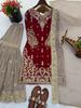 Indian Bollywood Party Wear Sharara Salwar Suit Women Bollywood Faux Georgette Salwar Kameez