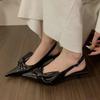 Elegant Bow Women's Sandals Pointed Toe Heeled Shoes Woman Mules Shoes 2025 Summer Trend Designer Pumps Party Zapatos Mujer