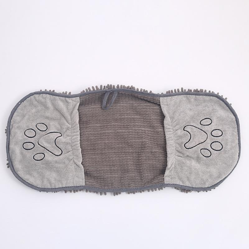 Pet Absorbent Towel Chenier Pocket Towel Cat Dog Gloves Bath Towel Cleaning Supplies