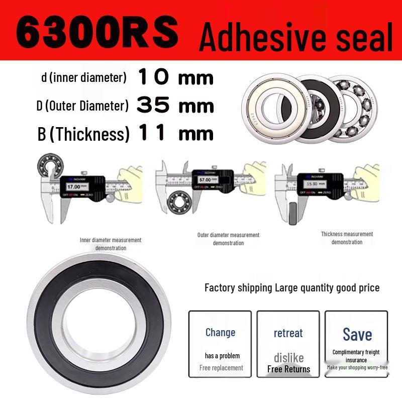 Deep Groove Ball Bearing Series 6300-6306RS/ZZ for Motors