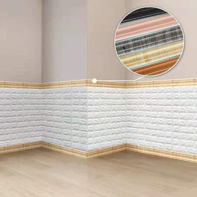 New 3D Wall Skirting Border Waterproof Self Adhesive Wall Stickers Door Frame Decoration TV Background Wall