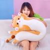 Cute Soft Long Cat Pillow Plush Toys Stuffed Pause Office Nap Pillow Bed Sleep Pillow Home Decor Gift Doll for Kids Girl