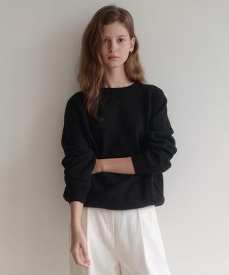 LENAV Esy Cashmere Round Knit (Black)