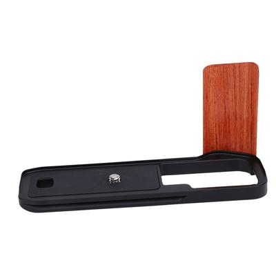 Camera L Shape Grip Fit for   GFX 100RF Camera Wooden Side Handle Grip with Quick Release Base Plate