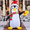 Joyfy 5 FT Christmas Inflatables Penguin Outdoor Decorations Christmas Blow Ups Yard with Built-in LEDs for Holiday Party