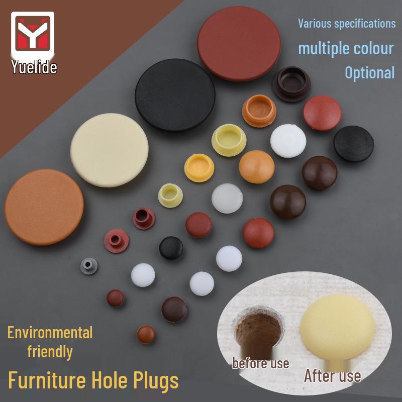 Plastová krytka otvoru pro šroub nábytku - Dekorativní kulatá záslepka