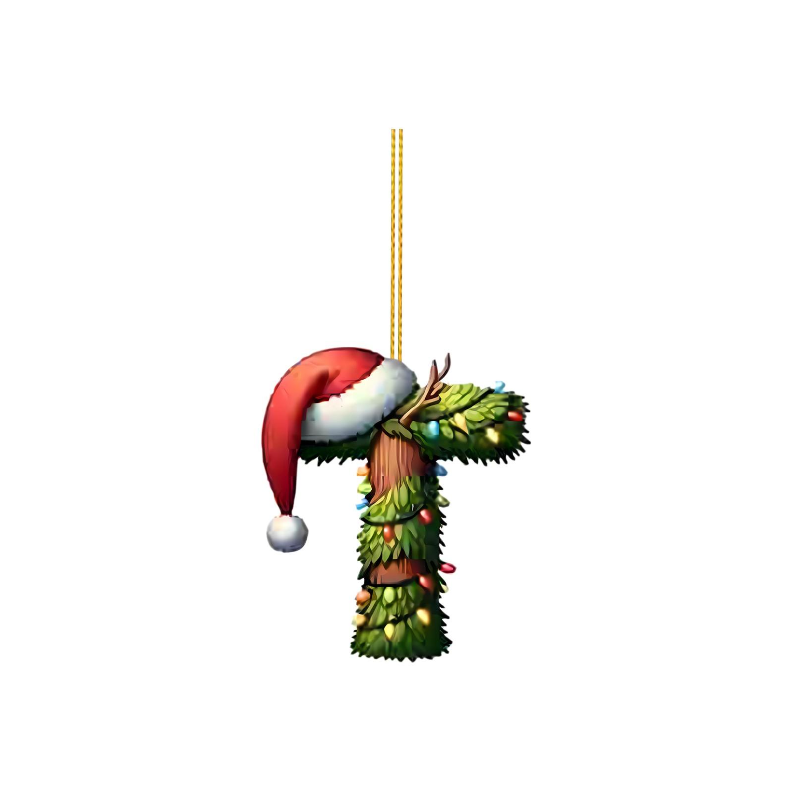 

2D 26 букв Рождественские украшения Акриловые плоские Рождественские елки Украшения для дома Украшения One Size