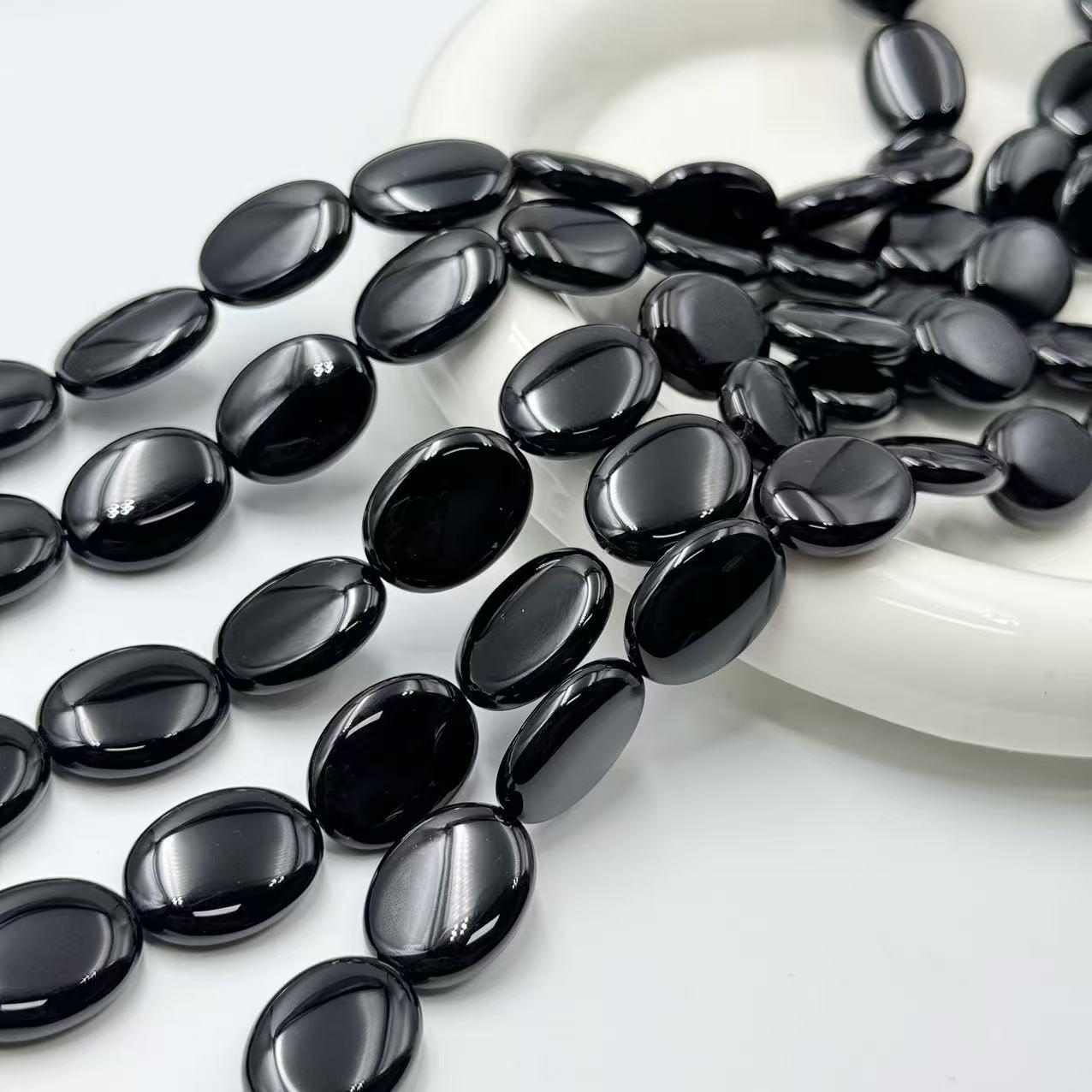 Silk-Wrapped Natural Agate Oval Beads for DIY Jewelry Accessories 15*20MM (approx. 19 beads per strand)