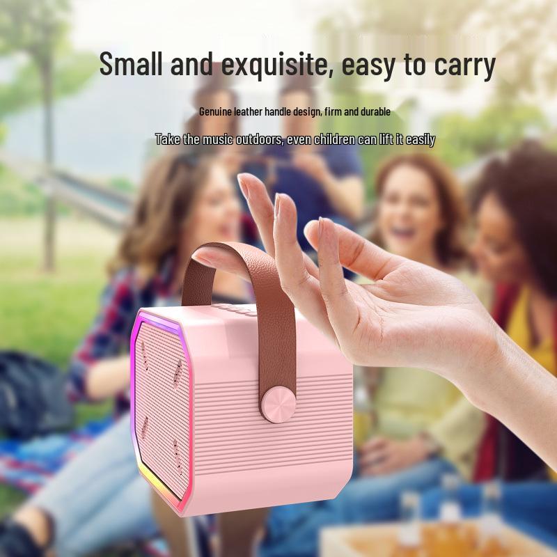 P3 Bluetooth Mini Speaker with Wireless Microphone for Home Karaoke