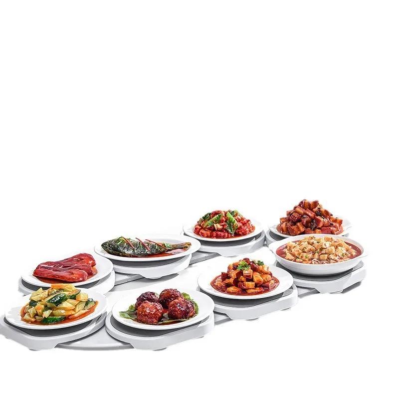 Dining Table Rotating Food Tray Foldable Space Saving Dish Outdoor Family Picnic Saucer Easy To Assemble and Clean Dining Tools