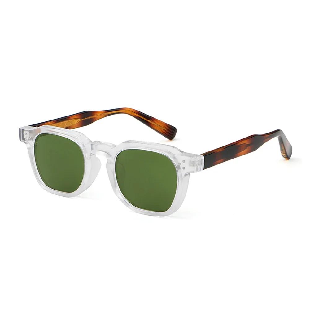 Vintage Rivet Oval Sunglasses Women Men Luxury Leopard Print Anti Blue Light Eyewear Fashion Sun Glasses