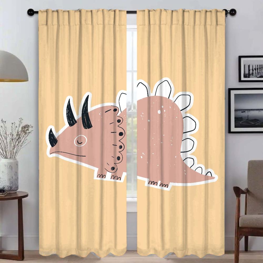 Dinosaurityll för sovrum Anti-mygggardiner för kameragardiner Barnrum Mörkläggningsgardin Halloweendekoration Rullgardiner