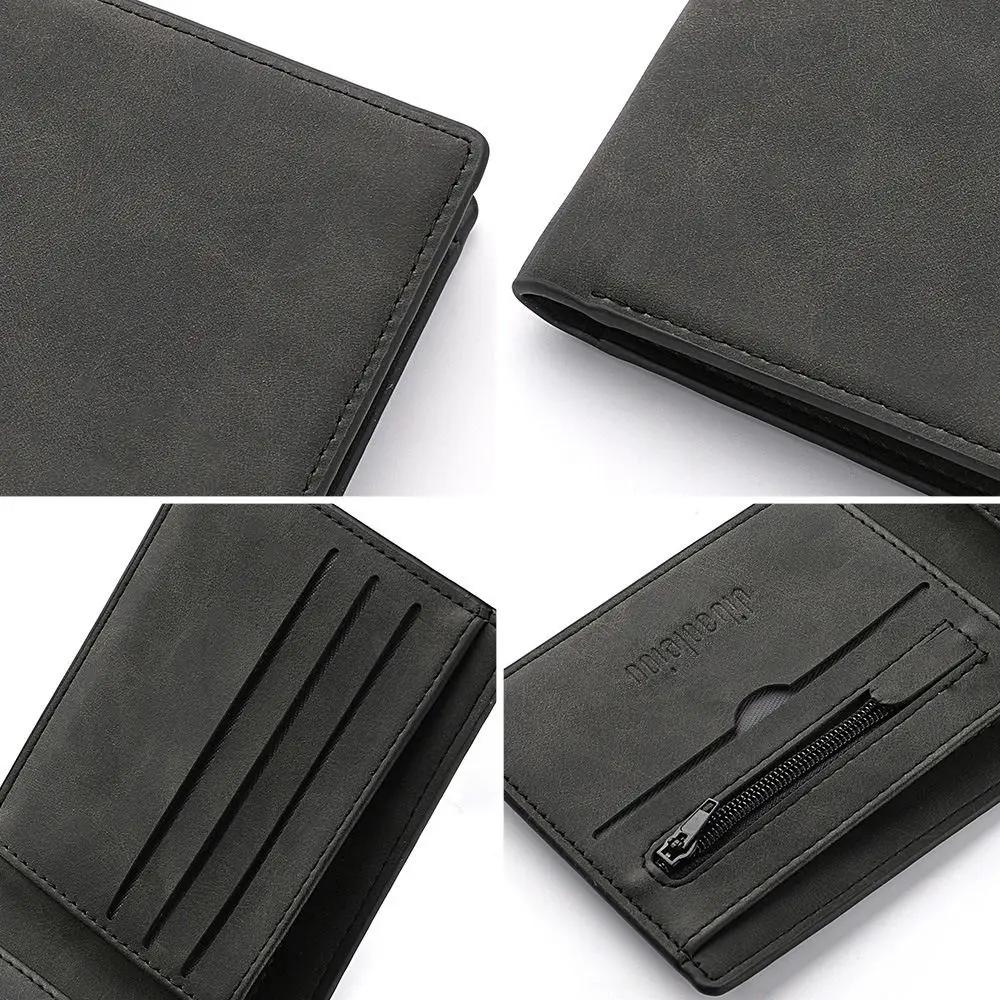 Fashion PU Leather Men Wallet Multi-card Slot Large-capacity Card Bag Folding Short Purse