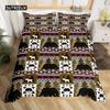 Camo Deer Duvet Cover Set Antlers Arrow Pattern Bedding Set Stripes Gird Camouflage Comforter Cover Microfiber King Quilt Cover
