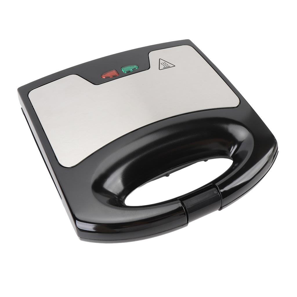 Máquina de desayuno eléctrica con mango seguro, prensa de sándwich eléctrica de aluminio antiadherente para waffles Sna