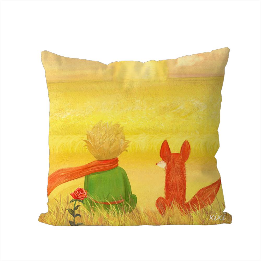 The Little PPrince Pillow Case For Car Sofa Decorative Home Doublesided Print Plush Square Throw Pillow Cushion Cover