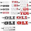 3D Metal TSI TDI GTD GLI Rear Trunk Logo Sticker Car Emblem Badge Decals for Polo Golf Passat Jetta Scirocco MK4