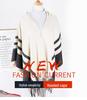 Women's Hooded Cape Shawl: Warm Autumn/Winter Tassel Slit, Two-way Imitation Cashmere Scarf