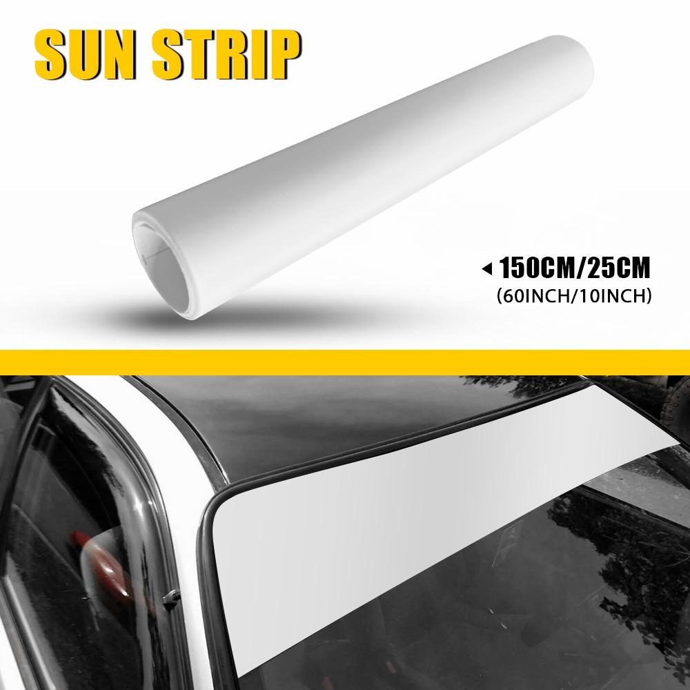 1 Stück 60*10 Zoll Rot Auto Windschutzscheibe Sonnenblende Vinyl Aufkleber Streifen Folie Banner Leer Aufkleber Weiß Schwarz Sunstrip Aufkleber Zubehör
