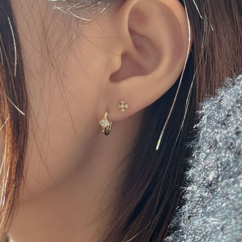 Youngglow 14k CH chrom kubischer Piercing