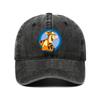 Fashion Cartoon Print Baseball Cap for Men Women Casual Hip-hop Hat Retro Washed Adjustable Dad Hat Outdoor Trucker Sun Hat