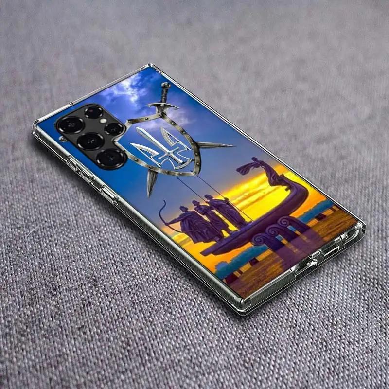 New Ukraine Flag Clear Phone Case for Samsung Galaxy S21 Plus S24 S23 S20 FE S22 S26 Ultra S25 Edge TPU Capa Cases Cover Shockpr