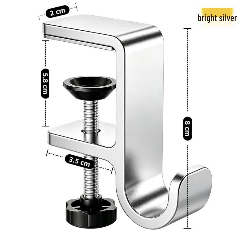 Desk Edge Backpack Hook - Single Removable Storage Hanger, Strong Load Bearing, Small Desktop Shelf Hook.