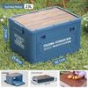 Deoux Starry Folding Camping Storage Box with Wooden Lid