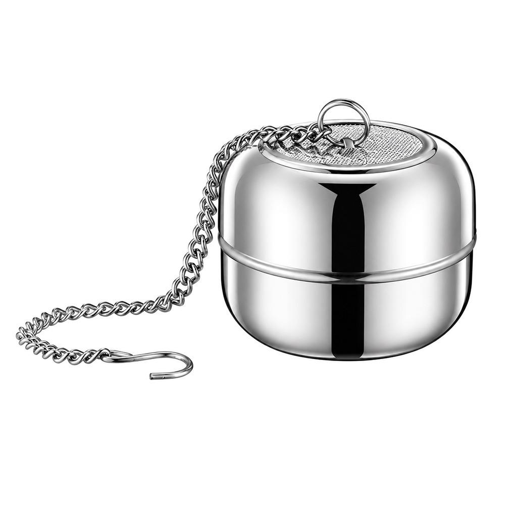 New Stainless Steel Tea Infuser Fine Mesh Sealed Threaded Lid Tea Strainer With Chain Sphere Shape Tea Filter Teaware